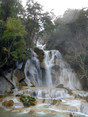 Bovenloop van de Kuang Si watervallen bij Luang Prabang (Laos)